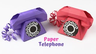 DIY How To Make Paper Telephone  Origami Telephone  Paper Craft  School Crafts [upl. by Asquith]