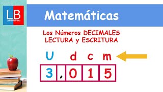 Los Números DECIMALES LECTURA y ESCRITURA ✔👩‍🏫 PRIMARIA [upl. by Telford]