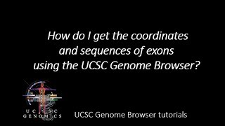 How do I get the coordinates and sequences of exons using the UCSC Genome Browser [upl. by Elacim]