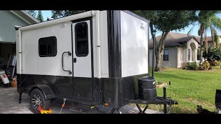 DIY Cargo Trailer Camper Conversion  Episode 12  Completed Conversion Walkaround  6x12 Toy Hauler [upl. by Emyaj643]