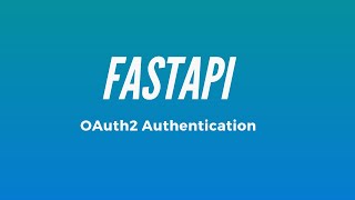 FastAPI Authentication Example With OAuth2 JSON Web Tokens and Tortoise ORM [upl. by Alhak]