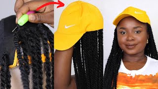 DIY BRAIDED WIG HAT  NO GLUE OR STITCH METHOD Beginner Friendly [upl. by Desiri]