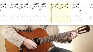 Study In A Minor  D Aguado Simple classical guitar piece with score and TAB [upl. by Cita]