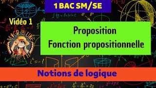 Proposition — Fonction propositionnelle — Notions de logique — 1 BAC SMSE [upl. by Analat679]