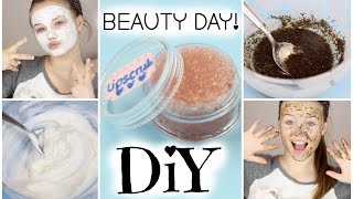 DIY BEAUTY DAY  Lipscrub Facepeeling amp Facemask [upl. by Zoellick]