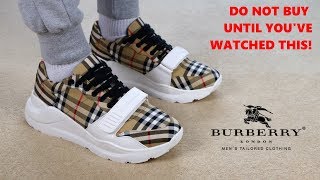 Are Burberrys Check Sneakers Worth It Burberry On Feet Review [upl. by Serene]