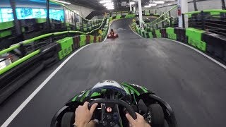 Racing Electric Go Karts At 35 MPH  Andretti Indoor Kart amp Games Orlando [upl. by Corry]