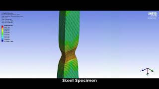 ANSYS Tensile Test using Explicit Dynamics [upl. by Kellie]