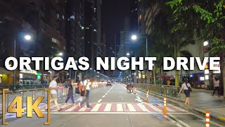 Ortigas Center Night Driving Tour  4K  Pasig  Mandaluyong  Philippines [upl. by Brad]