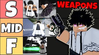 Type Soul ARRANCAR WEAPON TIER LIST [upl. by Sully425]