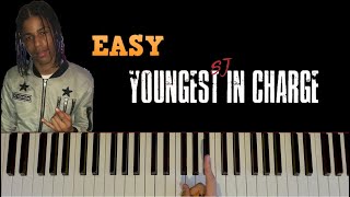 OFB  Youngest In Charge EASY Piano Tutorial [upl. by Gally]