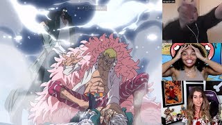 Aokiji Saves Smoker Reaction Mashup Doflamingo VS Smoker amp Aokiji [upl. by Leda333]