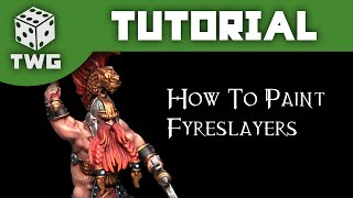 Games Workshop Tutorial How To Paint Age of Sigmar Fyreslayers [upl. by Yelrihs]