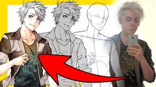 【How To Draw Yourself】as an Anime Character [upl. by Llewsor]