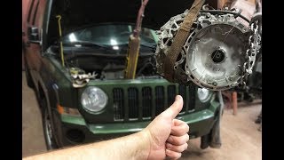 Transmission Removal 2009 Jeep Patriot CVT Automatic JF011e PT1 [upl. by Zeuqirdor]