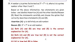 Q19 amp Q20  Assertion and Reasoning Questions [upl. by Artemis]