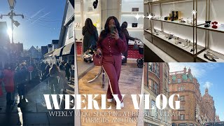 WEEKLY VLOG  BICESTER VILLAGE SHOPPING HARRODS amp DINNERS [upl. by Solrac928]