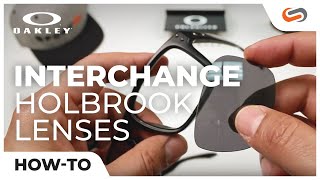 How To Interchange the Oakley Holbrook Lenses  SportRx [upl. by Starobin315]