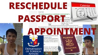 How to Reschedule a DFA Passport Appointment [upl. by Sender555]