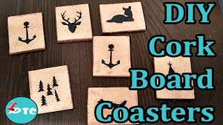 How to make DIY Personalized Cork Board Coasters [upl. by Einre]