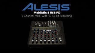 Alesis MultiMix 8 USB FX 8 Channel Mixer with FX 16bit Recording  Gear4music [upl. by Thay796]