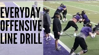 Offensive Line  Everyday Footwork Drills [upl. by Novyak]