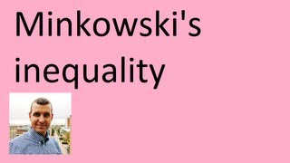 Minkowskis inequality [upl. by Onairpic]