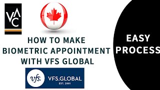 How to Book a Biometric Appointment online for Canada Visa with VFS Global [upl. by Anuayek]