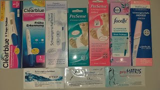 10 Schwangerschaftstests im Vergleich  Eisprung  10  Pregnafix Clearlue OneStep KTX7 PreSense [upl. by Lilybelle]