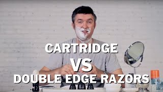 Disposable Cartridge Shave Vs Double Edge Safety Razor Review [upl. by Llewop65]