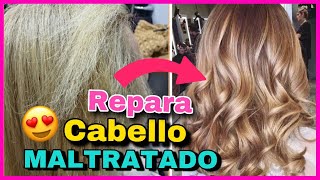 COMO REPARAR CABELLO DAÑADO CON ESTA MASCARILLA CASERA  NatyGloss [upl. by Campney]