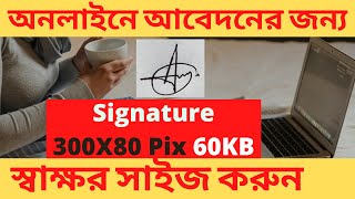 Make your Signature 300X80 pixel width X height and file size 60 KB [upl. by Aicak413]