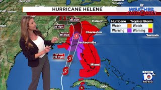 Hurricane Helene 9 am forecast [upl. by Ertsevlis]