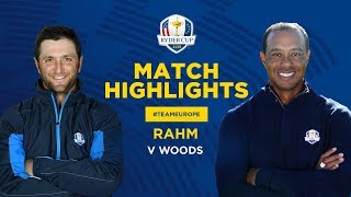 Woods v Rahm  Ryder Cup Sunday Singles Highlights [upl. by Lisha]