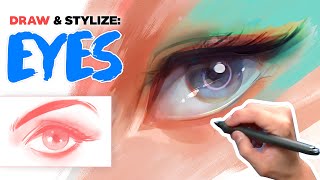 How to Draw and Stylize Eyes  Tutorial [upl. by Amber]