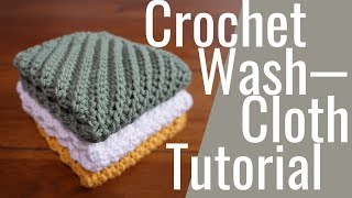 Crochet Diagonal Stitch Textured Washcloth Free Tutorial [upl. by Neved742]