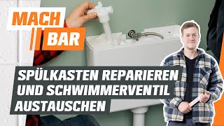 Spülkasten reparieren und Schwimmerventil austauschen  OBI [upl. by Ehtiaf]