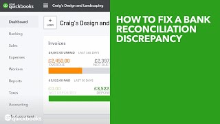 How to fix a bank reconciliation discrepancy  UK [upl. by Lederer]