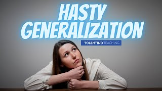 Hasty Generalization Fallacy Lesson and Activity [upl. by Jaclin]