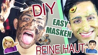 3 einfache DIY GESICHTSMASKEN gegen PICKEL  2017  KennToGo [upl. by Llerrehs]