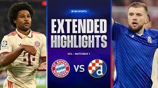 Bayern Munich vs Dinamo Zagreb Extended Highlights  UCL League Phase MD 1  CBS Sports Golazo [upl. by Fabiano254]