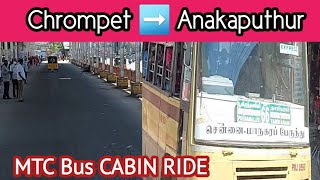 Chrompet to Anakaputhur  MTC Bus Cabin Ride  Chennai  Travel Advisor [upl. by Gnouhc306]