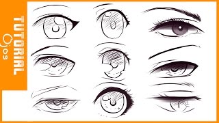 TUTORIAL DE DIBUJO 2 Como dibujar ojos estilo anime [upl. by Caines]