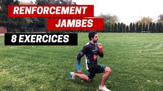 8 EXERCICES POUR GAGNER EN PUISSANCE DANS LES JAMBES RENFORCEMENT MUSCULAIRE [upl. by Ellerahc]