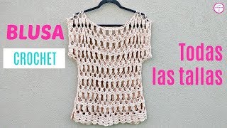 COMO TEJER BLUSA A CROCHET  HANDWORK DIY [upl. by Enneyehc712]