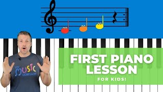 Easy First Piano Lesson  For Kids [upl. by Moon94]