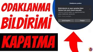 Windows 10 Odaklanma yardımı bildirimi kapatma [upl. by Hurty236]