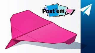 Awesome Sticky Note Paper Airplane — How to Fold Night Glider [upl. by Ednutabab]