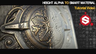 Height alphas to Smart materials in Substance painter [upl. by Edmee]