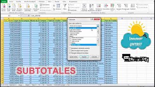 EXCEL BÁSICO 7  SUBTOTALES [upl. by Fullerton]